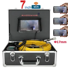 MAOTEWANG 7" Wireless WiFi  Sewer Pipe Inspection Video Camera,17MM Drain Sewer Pipeline Industrial Endoscope Android/IOS