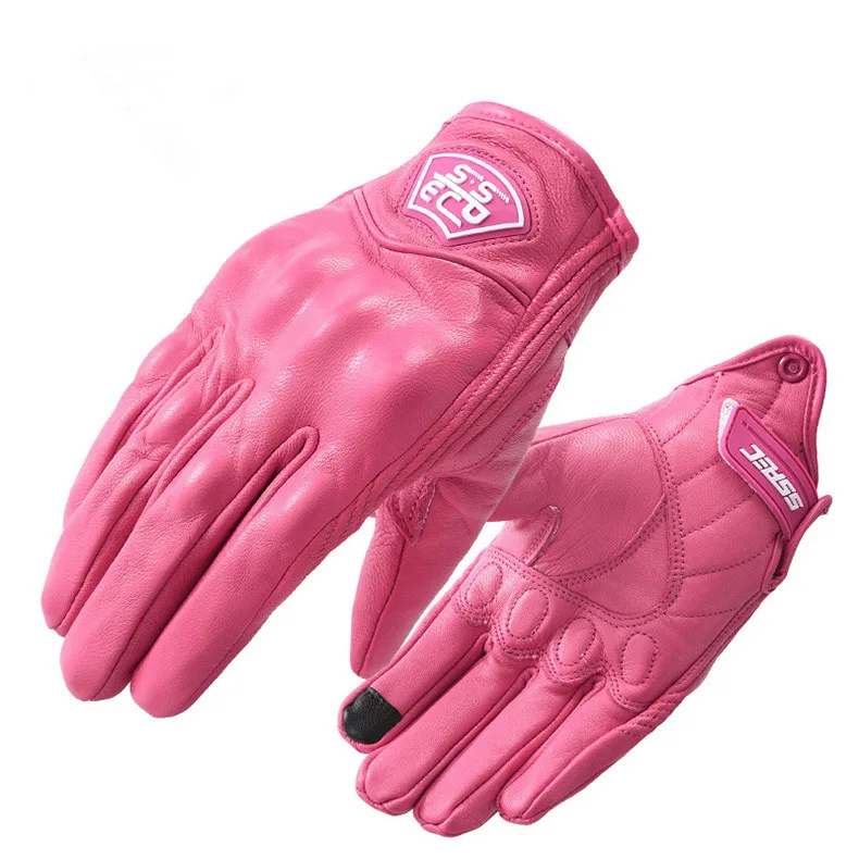 Новые розовые женские кожаные перчатки moto rcycle перчатки Guantes moto cross перчатки зимние ветрозащитные мото-перчатки