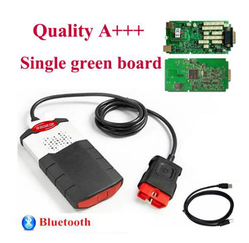 

Single green board pcb with bluetooth obd obd2 diagnostic For delphis autocome vd ds150e cdp car and truck scanner TCS free ship