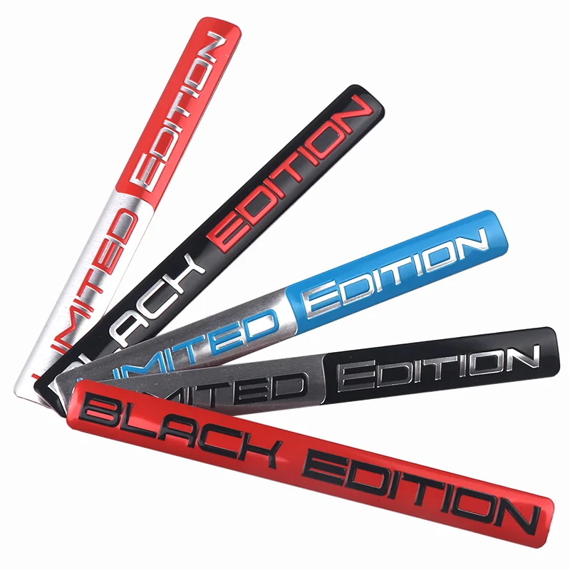 1pcs  Aluminum LIMITED Edition Emblem Badge Body Side Fender Sticker For  BMW Audi Honda Peugeot Benzs Dodge Citroen Renault