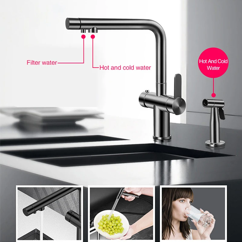 Nanometer Black Cup Rinser Hidden kitchen Sink 304 Stainless Steel 4mm Thickness Handmade Sink High Pressure Cup Washer Sinks