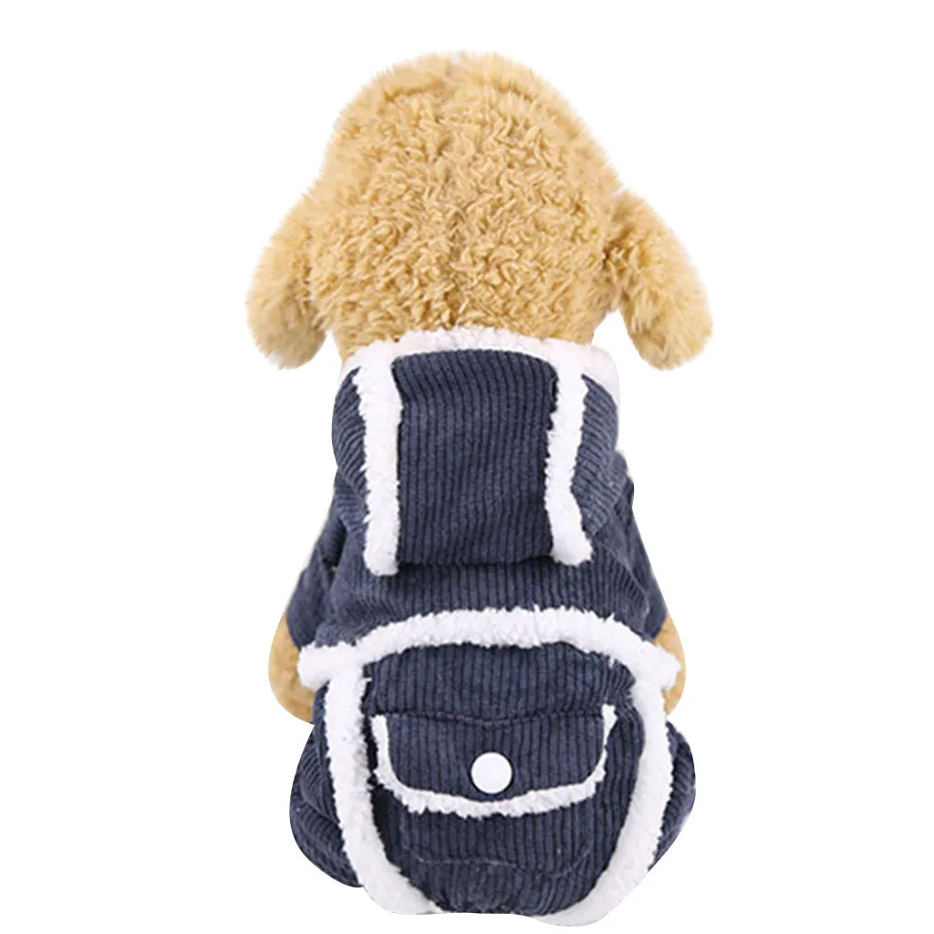 Pet Cat Dog Hooded Jacket Winter Warm Clothing Dress Thicken Clothes#7/10B