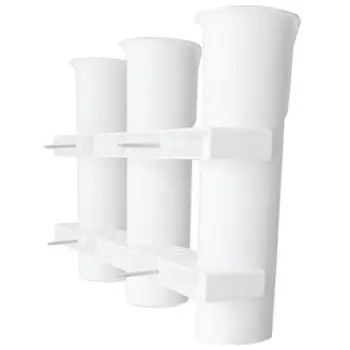 

Fishing Rod Holder Bracket, Tube 3 Rod Rack, Fishing Rod for Boat Kayak Garage Storage or Truck with Screws Side-Mount-white