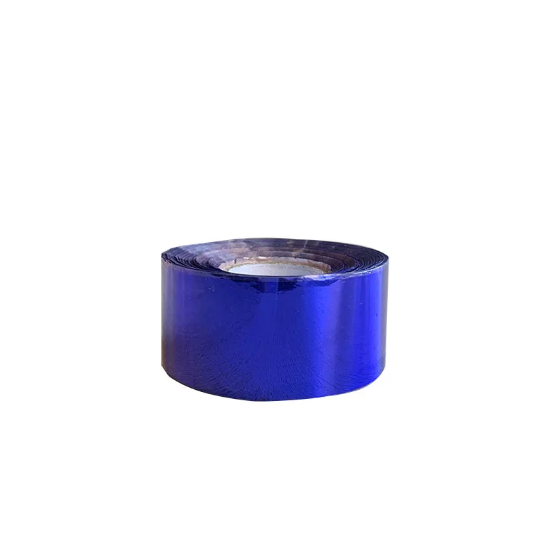1 рулон, 3 см x 120 м, 10 цветов, горячая штамповка, фольга, теплопередача, салфетка, позолота, ПВХ, визитная карточка, тиснение - Цвет: royal blue