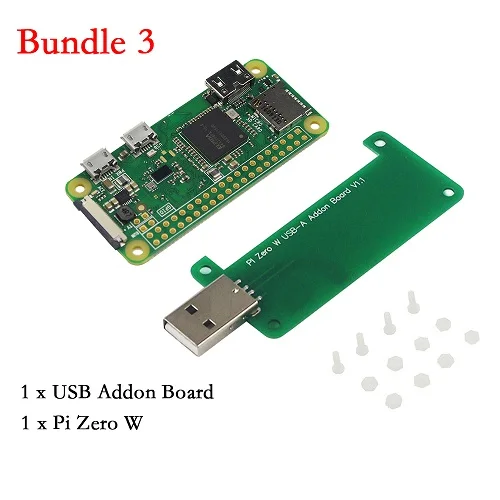 Raspberry Pi Zero USB-A плата Addon V1.1 Pi0 Badusb разъем для Raspberry Pi Zero V1.3 для Zero W для Zero WH - Цвет: Bundle 3