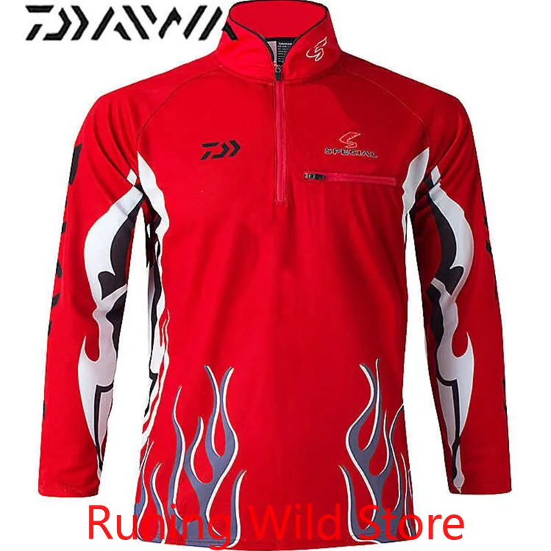 

New 2020 Brand Dawa Men Fishing Clothing UV Protection Moisture Wicking Breathable Fishing Clothes Long Sleeve Fishing Shirt