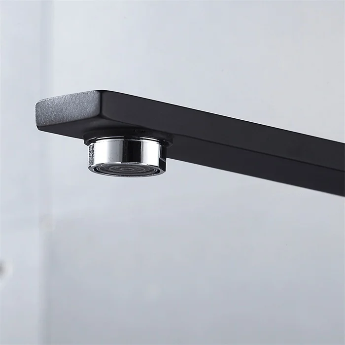  Black Square Kitchen Faucets 360 Degree Rotation Water Filter Tap Water Faucets Solid Brass Sink Ta - 32908993082