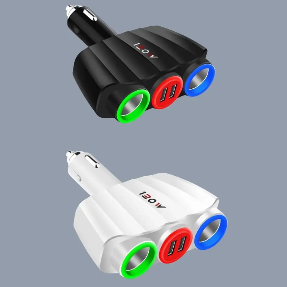 Автомобильный прикуриватель один из двух бифуркации 12 V/24 V Универсальный двойной Usb зарядки прикуривателю автомобиля
