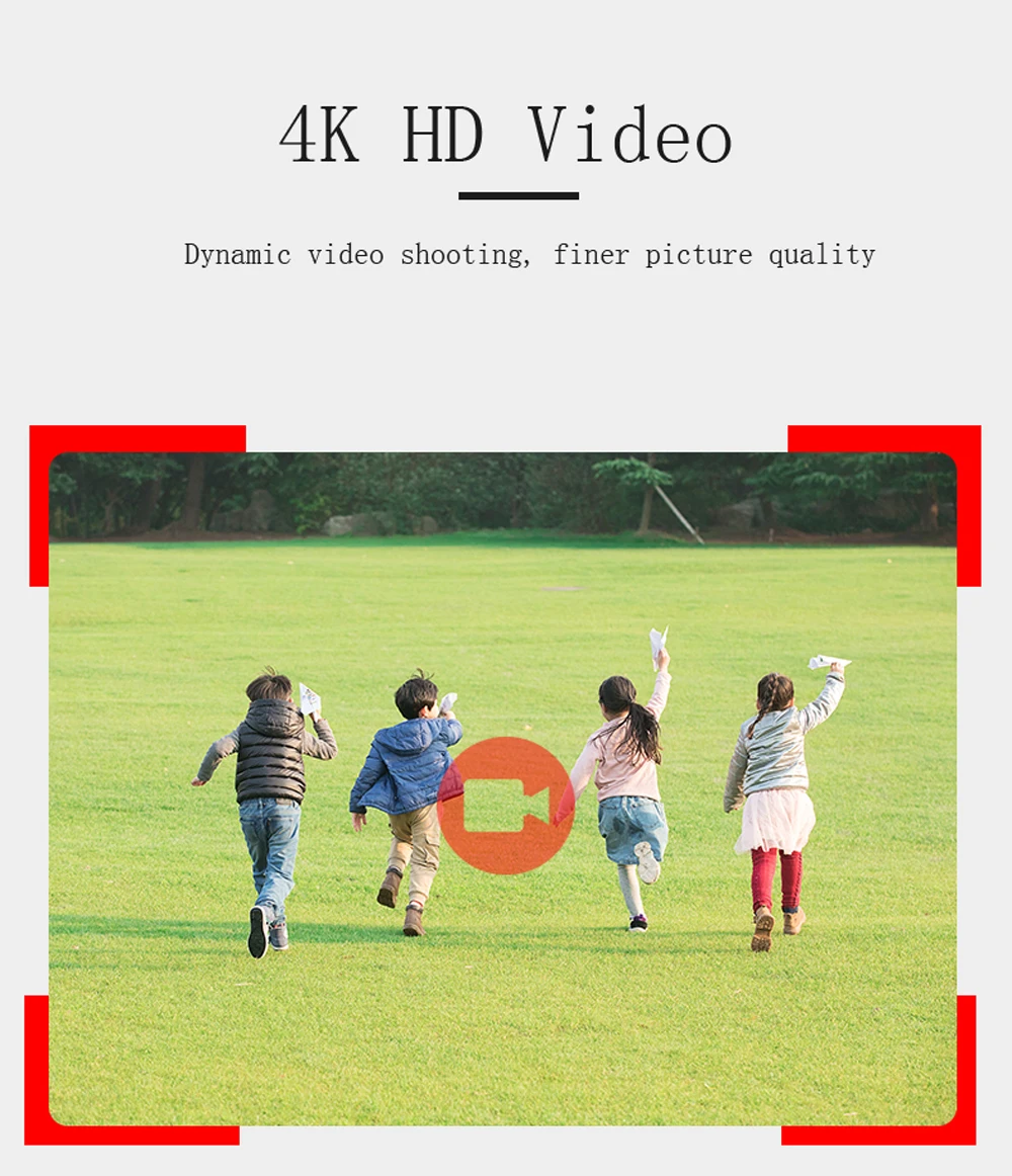 Appareil photo numérique professionnel KOMERY 3.0 pouces écran LCD 4K caméra vidéo 16X Zoom numérique HD sortie prise en charge WiFi Selfie Cam