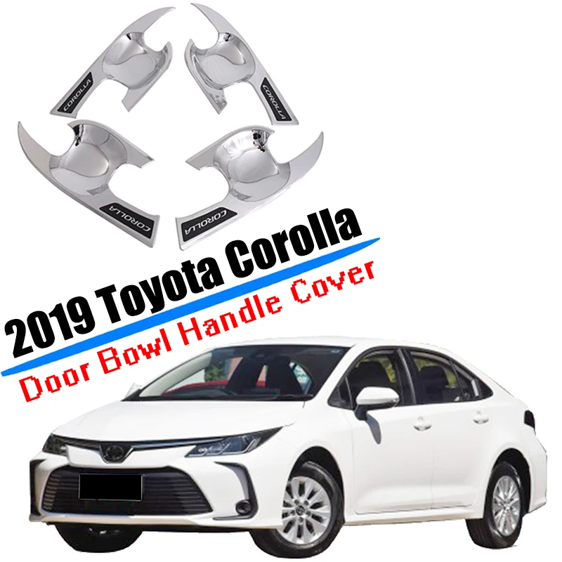 Для Toyota Corolla Хромовая Серебряная цветная Автомобильная внутренняя дверная ручка чаша крышка внутренняя защитная накладка для мыши 4 шт