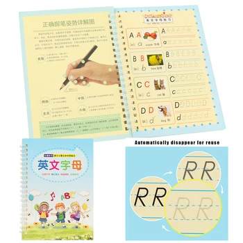 

Kids Magic Practice Writing Paste Children Educational Books Word Copybook Groove Practice Calligraphy Handwriting Textbook
