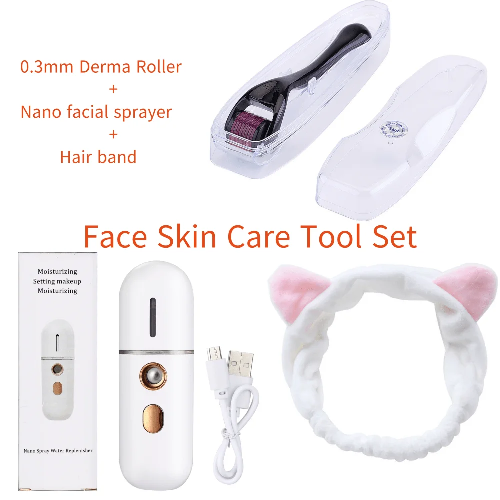 540 микро-иглы Derma Roller 0 3 мм титановый дермароллер и 20 мл мини-косметический набор