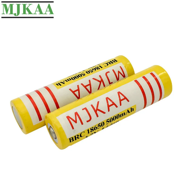 MJKAA 2 шт. BRC18650 5000 мАч 3 7 в литиевая аккумуляторная батарея 100% Новые литий ионные