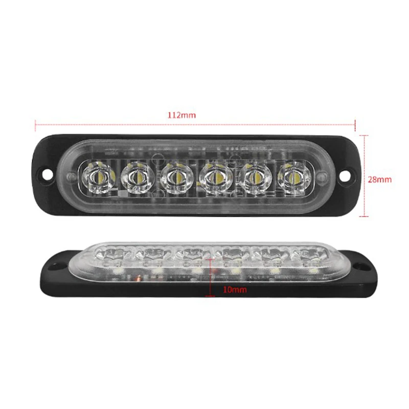 DC 12V 24V Противотуманные фары Дневные Фары Светильник 6 светодиодный 112*28 мм Рабочая