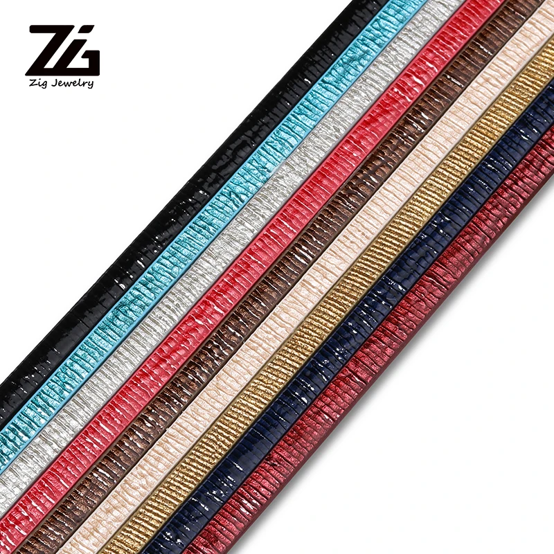 ZG 1.2m 5mm PU bracelet leather table horizontal striped Diy fashion jewelry making materials found | Украшения и аксессуары