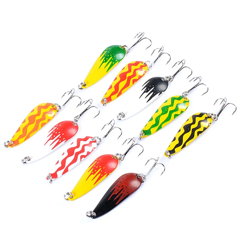 10pcs/lot Rainbow 4.2cm 5.7g Fishing Spoon Lure Swim Bait Isca Artificial Trout Pesca Tackle Leurre Truite Spoons | Спорт и