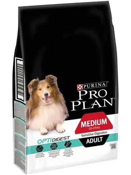 

Pro Plan Medium Adult Sensitive Digestion для взрослых собак средних пород, 14 кг