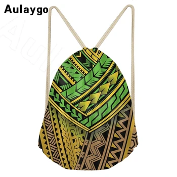 

Aulaygo Maori Pattern 3D Prints Kids Bags Small Drawstring Backpack Men Shoes Storage Package Kids Girls Rucksack School Bags