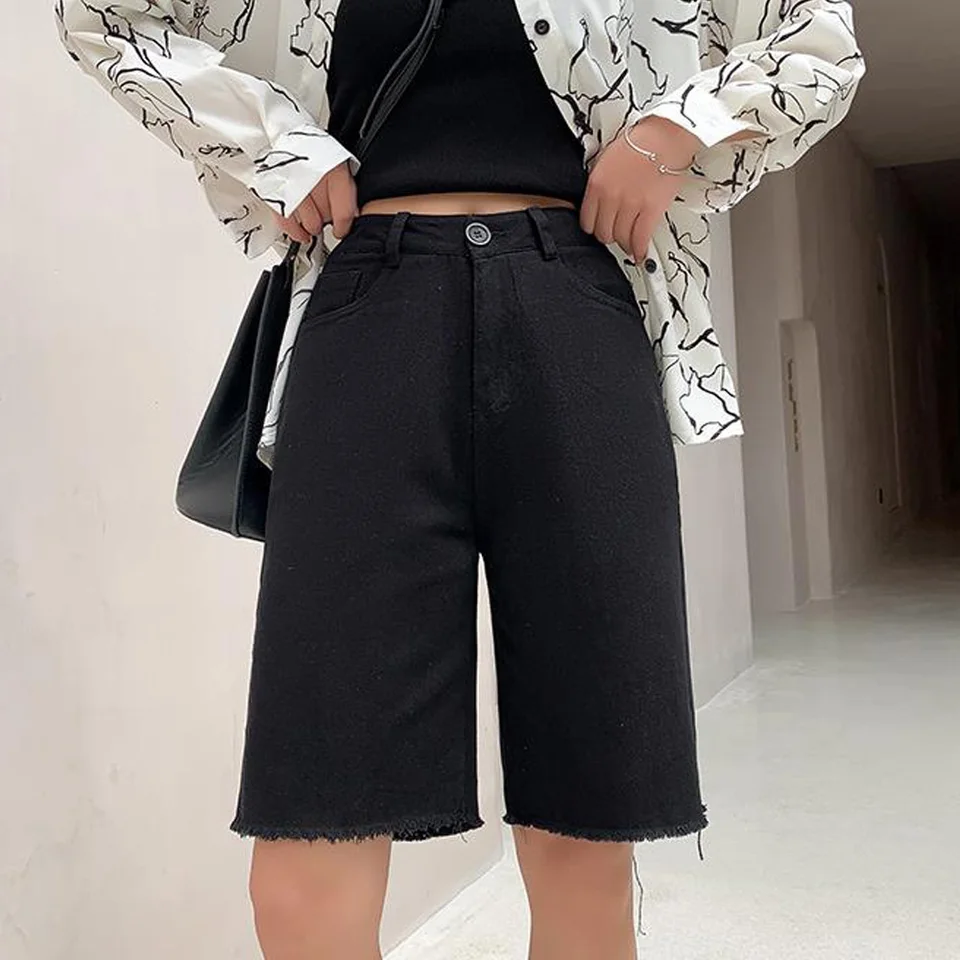 womens high waisted long shorts