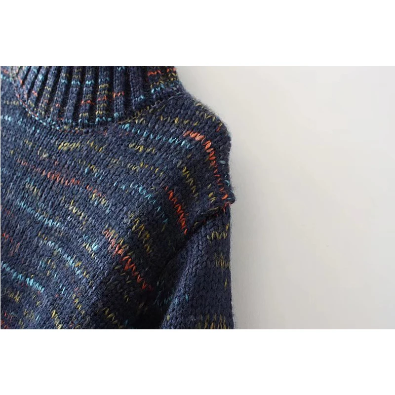 RejinaPyo Women Oversize Basic Knitted Turtleneck Sweater Female Solid Turtleneck Collar Pullovers Warm New Arrival AA-737