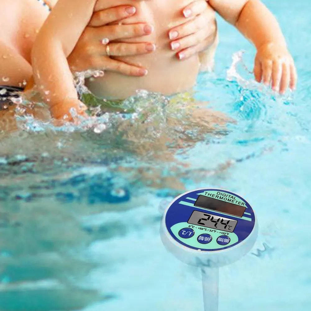 Digital Swimming Pool Floating Solar Thermometer Fish Pond Spa Gauge Water-Tool 