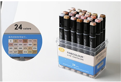 Finecolour Skin Tones Soft Brush Markers Set Drawing Markers For