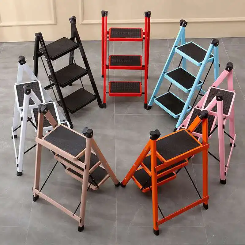 

Folding Aluminium Ladders Transformer Home Carbon Steel Thickening Indoor Herringbone Mobile Stairs Step Multifunctional Escala