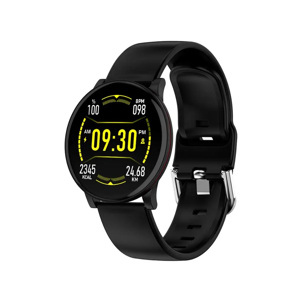 LEMFO W9 женские Смарт-часы мужские несколько спортивных режимов Смарт-часы IP68 фитнес-трекер Bluetooth Музыка сообщение Push - Цвет: black silicone