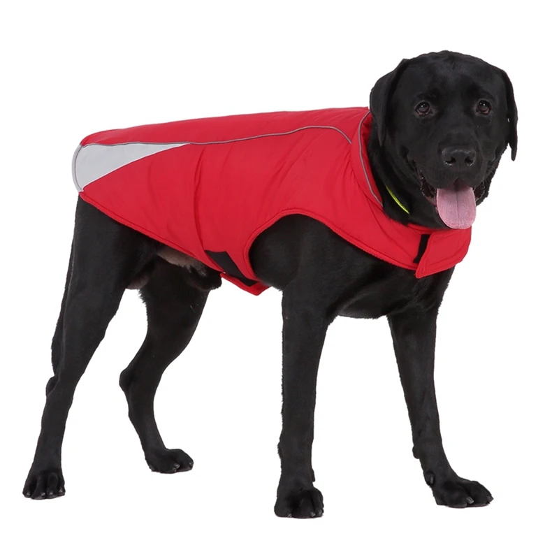 Зимний жилет для больших собак, куртка, водонепроницаемая Светоотражающая Одежда для собак, одежда для больших собак, собачий ошейник для золотистого ретривера питбуля, пальто, одежда
