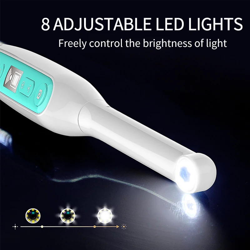 Wifi Oral Dental Endoscope 8 Adjustable Lights Wireless Intraoral Camera Dentistry HD Video For Ios Android Teeth Visual Inspect