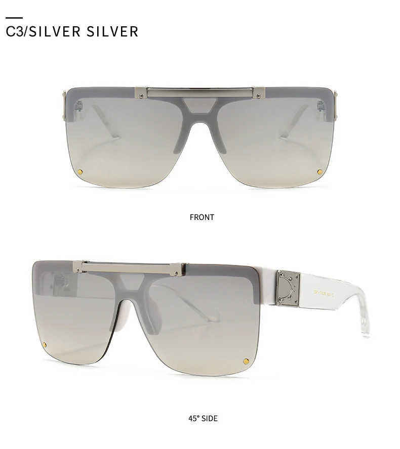 Мужские солнцезащитные очки большого размера с Откидывающейся Крышкой, женские ретро квадратные цельные солнцезащитные очки для женщин и мужчин, роскошные брендовые дизайнерские солнцезащитные очки