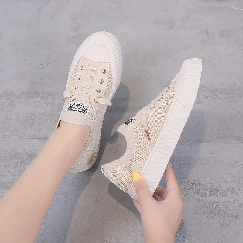 

Mesh Fashion Canvas Shoes Women's 2019 Autumn New Style Korean-style Ulzzang Harajuku Versatile Students WOMEN'S Shoes INS Skate