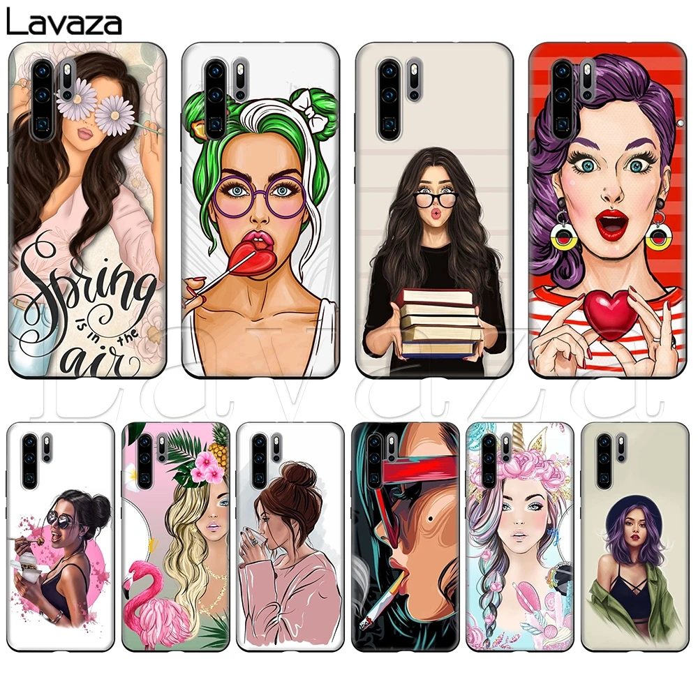 

Lavaza Classy Paris Girl Travel Mom Baby Case for Huawei Mate 30 Honor Nova V20 9X Y9 5i P Smart Z Prime plus Lite Pro 2019