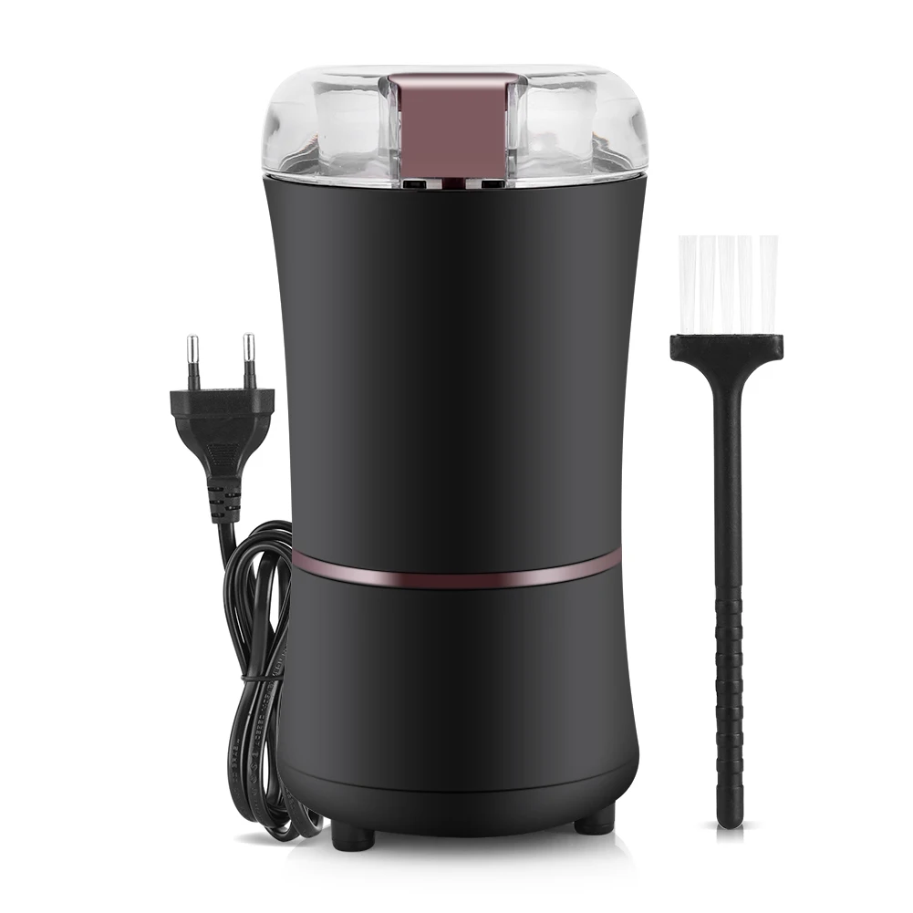 400W Electric Coffee Mill Grinder Beans Spices Nuts Grinding Machine With Stainless Steel Blade Coffe Black EU Plug | Дом и сад