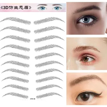 

1PCS Imitation Ecology Eyebrow Tattoo Sticker Water Transfer Tattoo Stickers Women Body Art Temporary Tattoo Girl Flash Tatoos