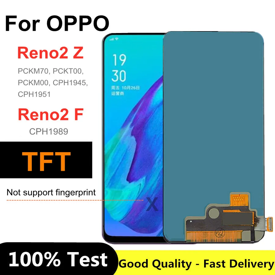 Schermo Tft Reno 2Z Da 6.53 "Per Oppo Reno2 Z Reno 2Z 2 Z Schermo Lcd Touch Panel Digitizer Assembly Per Reno2 F 2F 2 F Lcd