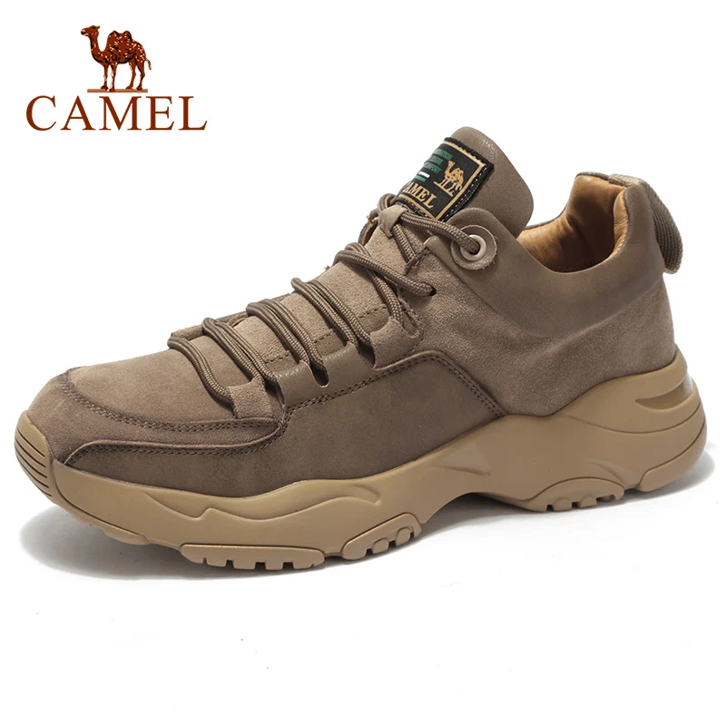 CAMEL/Мужская обувь из натуральной кожи; уличные военные ботинки Martin; Повседневная обувь; Мужская прогулочная обувь; амортизирующая матовая обувь