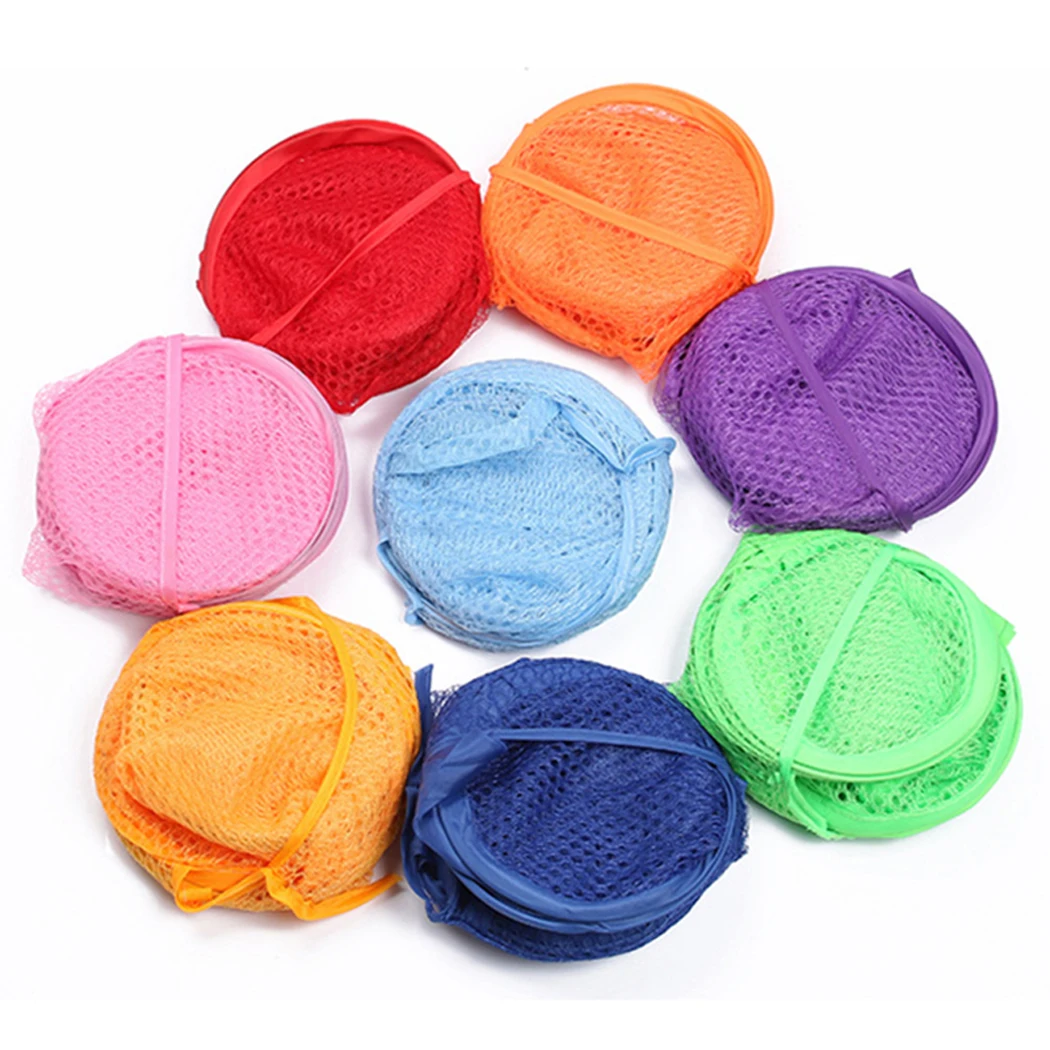 1PC Mesh Laundry Hamper Foldable Breathable Clothes Bin Towels Bags Toys Basket Household Versatile Sundries Storage Organizer