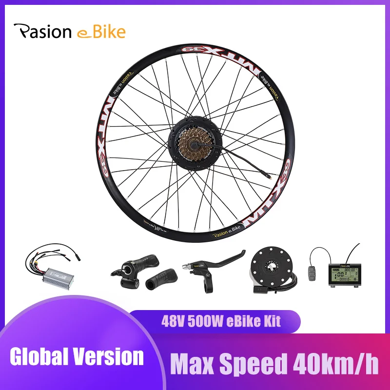 E BIKE Conversion Kit 48V 500W with Bafang Hub Motor Set For Electric Bike Conversion Kit with BAFANG Engine Rear Wheel Motor afbeelding