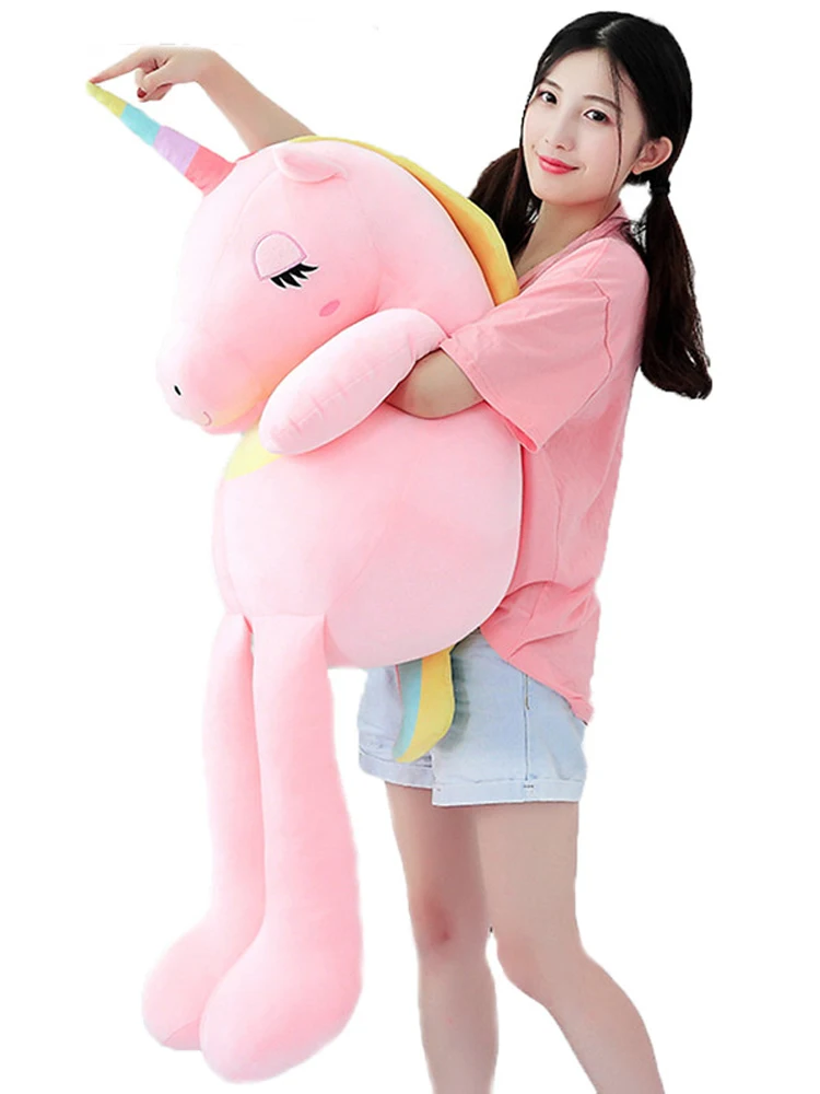 New Large Soft Unicorn Animal Plush Toy Stuffed Toy Girl Gift Children's Sofa Pillow Cushion Home Decoration plush dolls toys