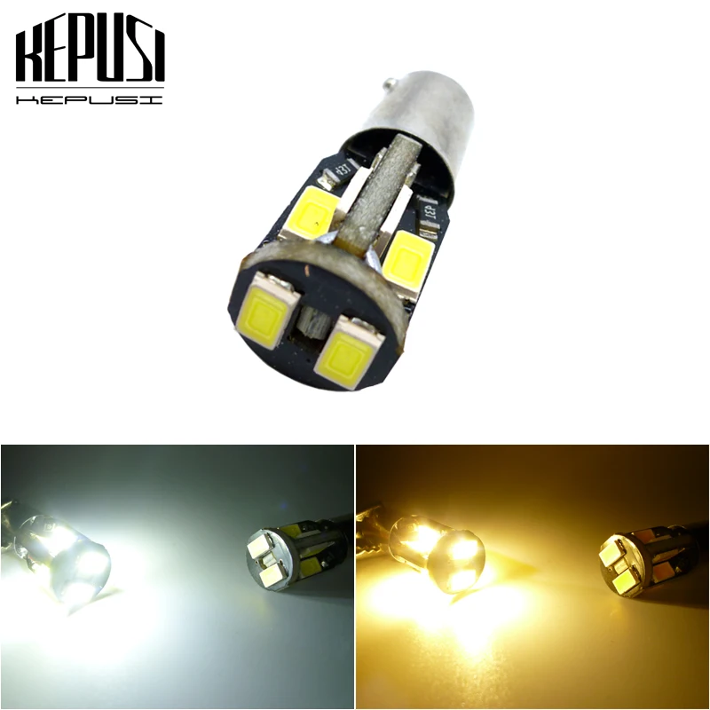 Высокое качество T4W BA9S 10 SMD 1206 светодиодный интерьерный светильник светодиодный Клин Авто Чтение купольные лампы габаритный Автомобильный Фонарь Белый Желтый янтарь