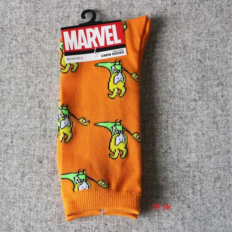 5 Мужские носки, герой комиксов Marvel, носки с героями мультфильмов, Железный человек, Капитан Америка, косплей, гольфы, Человек-паук, Тор, Халк, повседневные носки - Цвет: 5