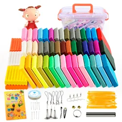 Fimo arcilla polimérica de colores para niños, arcilla polimérica de moldeo para manualidades, bloques de horno, juguete Montessori para Educación Temprana, 24 50 colores