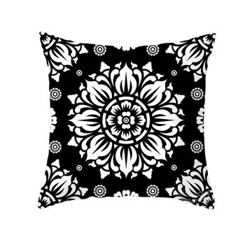 

Yaapeet 1pc Polyester Bohemia Cushion Cover Floral Pattern Retro Cushion Decorative Plant Printed Throw Pillow Case for Sofa