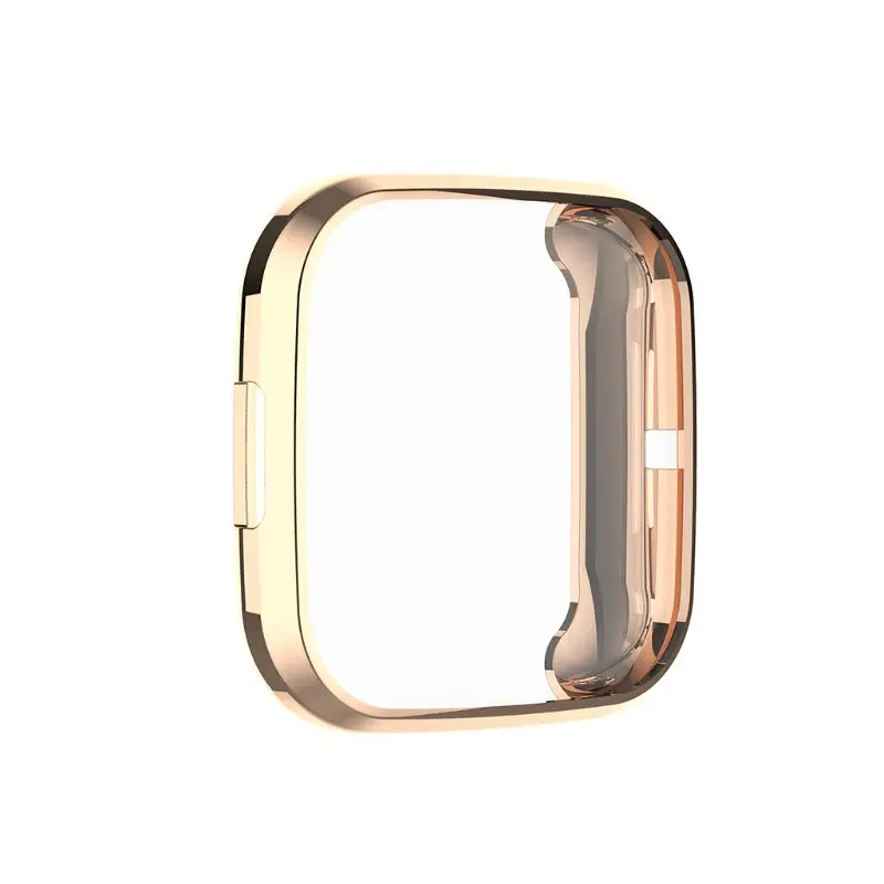 Rose Gold ТПУ чехол на весь корпус из Экран протектор Защитный чехол Крышка Для Fitbit Versa 2 часы 41,8 мм - Цвет: Rose Gold