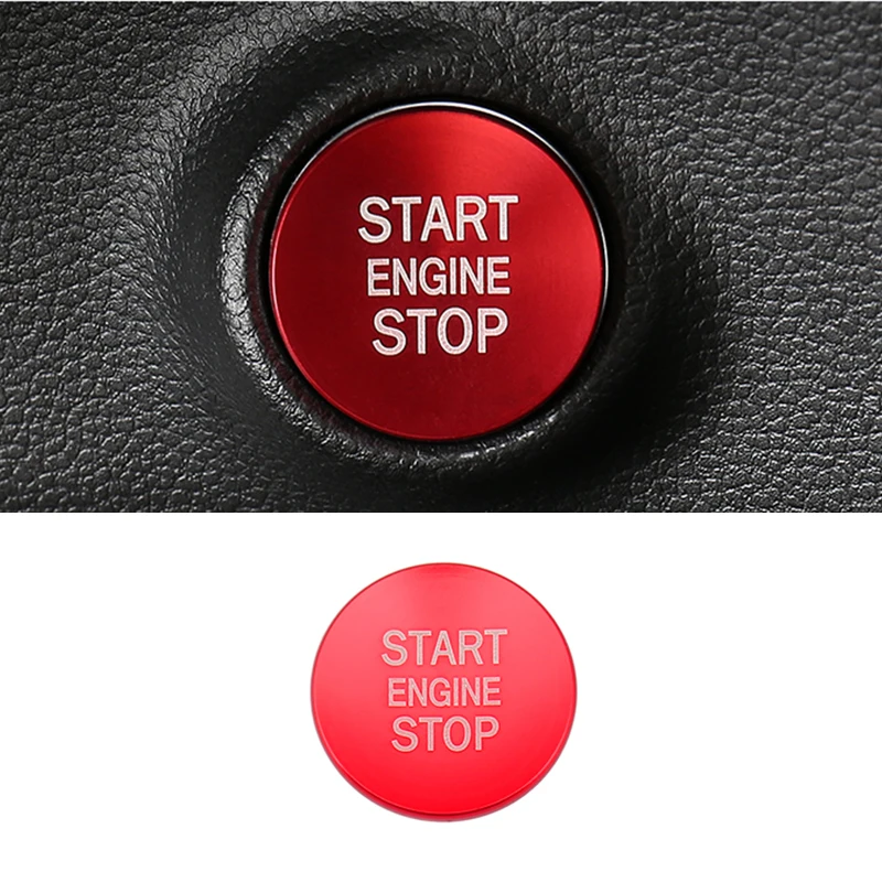 Premium Car Engine One-Click Start Stop Button Ring Cover Trim Sticker