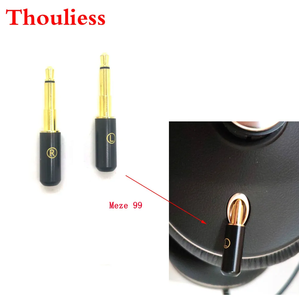 Thouliess Placcato Oro Spine Per Cuffie Del Trasduttore Auricolare All'Ingrosso Spilli Per Meze 99 Classici/T1 T5P/D7100 D600 Cavo Del Trasduttore Aur