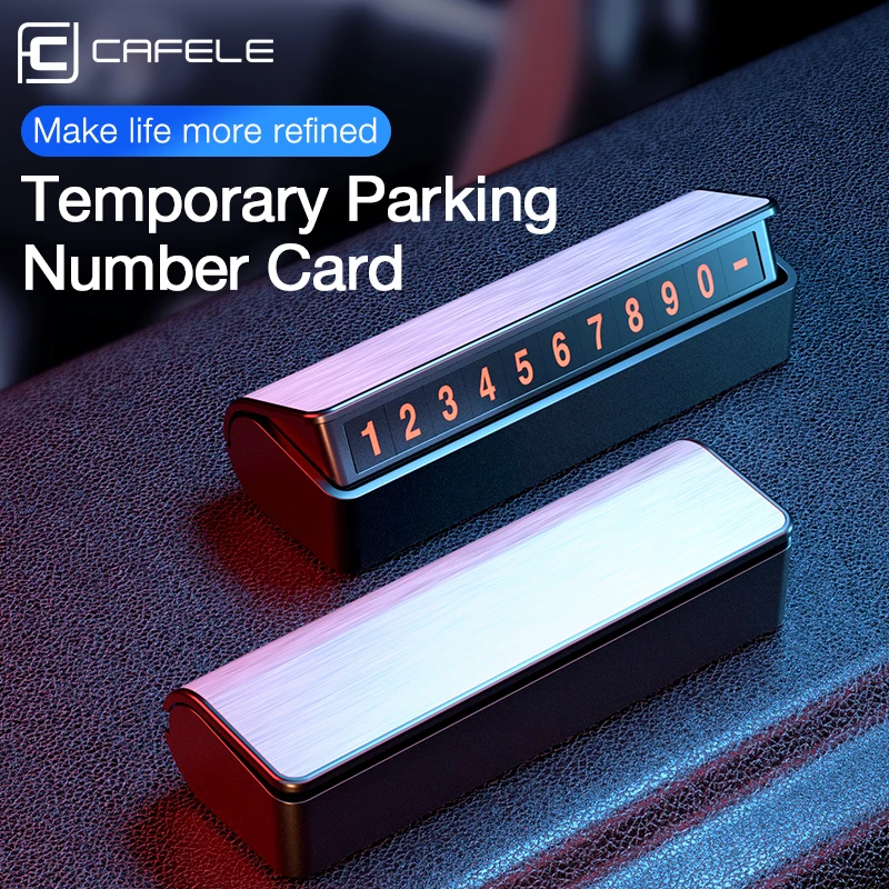 CAFELE Car Temporary Parking Card Holder Magnetic Hide Phone Number Card Plate Parking Card Automotive Interior Accessories CAFELE Car Temporary Parking Card Holder Magnetic Hide Phone Number Card Plate Parking Card Automotive Interior Accessories