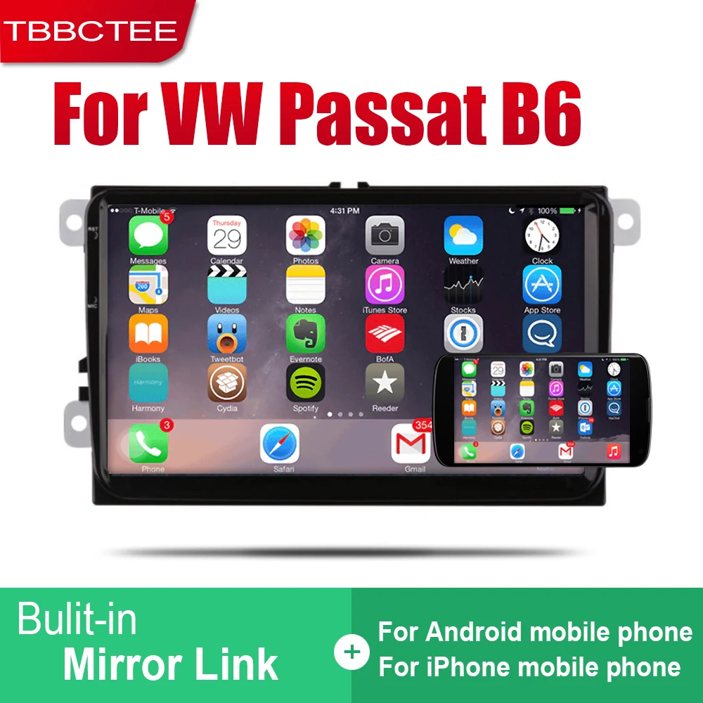 TBBCTEE автопроигрыватель gps навигация Android мультимедиа для Volkswagen VW Passat B6 2005~ 2010 автомобильная система экран Радио стерео