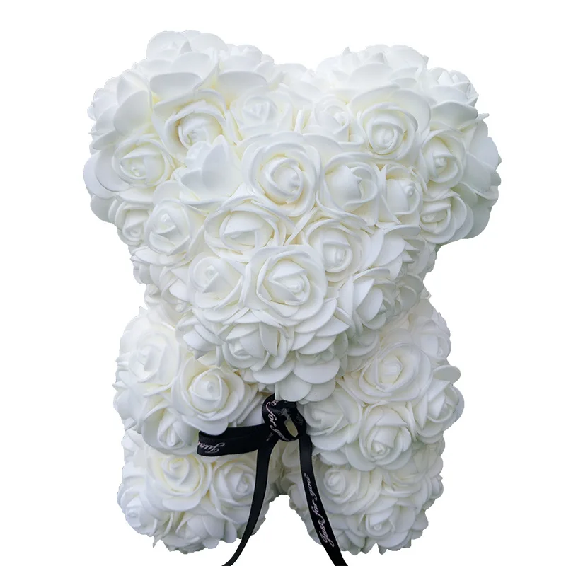 25CM White 13 стилей моделирование пенополистирола пенопласт медведь белые шары для поделок PE Роза для DIY Рождественская вечеринка украшения поставки подарки - Цвет: 25CM White